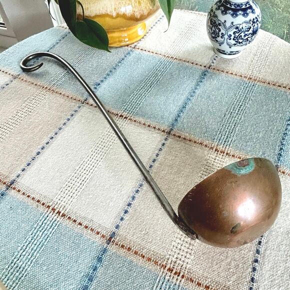 Vintage 18″ Hand‑Forged Copper Soup Ladle with Iron Handle - Picture 4 of 15